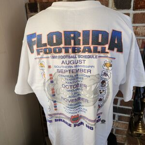 Vintage 1996 Florida Gators Schedule T- Shirt Mens XL Single Stitch Football